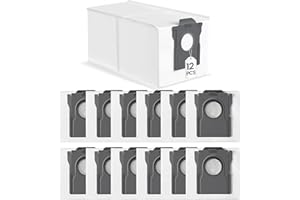 Kaiyaner 12 PCS Sac Aspirateur pour Dreame L10s Ultra Gen 2 / L10s Pro Ultra Heat / X30 L40 Ultra / X40 X50 Ultra Complete, Mova E30 Ultra / P50 Pro Ultra Sacs Rechange Accessoires Détachées 3,2L