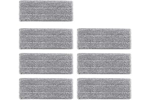 SYWAN Mop Replacement Cleaning Pads, 7Pcs Floors Mop Pads Head Flat Microfibre Refill Cloth Spray Mops Reveal Mops Washable Cloth Mat Dry or Wet for Home Office Hardwood, Marble, Tiles