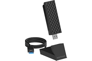 NETGEAR Nighthawk WiFi 7 USB 3.0 Adapter (A9000) – BE6500 Tri-Band Wireless Gigabit Speed (Up to 6.5 Gbps) – 6 GHz Band – Works with Any Router or Mesh System – for Windows 11 PC