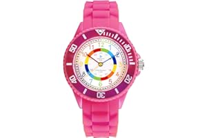 Alienwork Kids Reloj de Aprendizaje Infantil Niño Niña Tiempo de Aprender Impermeable 5 ATM