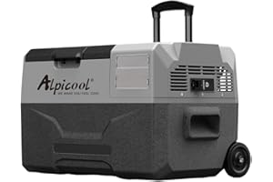 Alpicool ECX30 30L Réfrigérateur de Voiture portable congélateur et réfrigérateur, Glaciere Électrique à Compression pour Maison, dortoir, Camping, -20℃ bis 20℃, Rechargeable(Batterie non incluse)