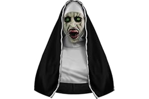 FUFRE Halloween Maske Skelett Masken The Nonne Horror Halloween Masken Totenkopf Maske Latex Maske Halloween Schädel Maske