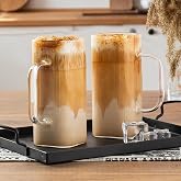 Porsima 2-Piece Borosilicate Heat Resistant Latte Cup Water Cup Presentation Glass Mug Cup 2 Pieces 380 ml