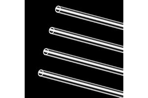 6-pack genomskinligt styvt akrylrör 21 mm (0,83 tum) ID x 25 mm (0,98 tum) OD x 400 mm (0,4 m) HQMYKOR Transparent plaströr f
