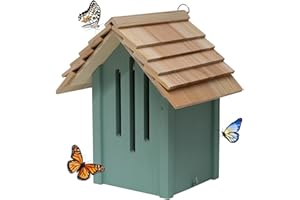 Woodside Wall Mounted Butterfly House – Insect Hotel with Side Door, Weatherproof Wooden Design, No Assembly, Durable Bug Habitat for Garden Wildlife