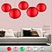 Produktbild 5er Mix Lampions rund EinsSein® 3x Medium (25cm) 2x Large (35cm) rot Hochzeit Wedding Laterne Papierlampion