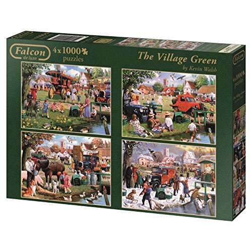 Falcon de luxe The Village Green Jigsaw Puzzles in one Box (4 x 1000-Piece)