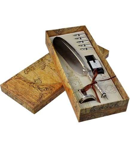 Kalligraphie-Set Mit Feder & Tinte – Inkl. 5 Ersatzfedern, Geschenkbox, Für Einsteiger & Fans
