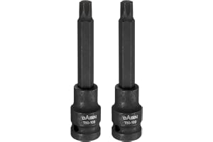 QUARKZMAN 2 st T50 Torxbitsuttag 100 mm längd med 1/2 tum fyrkantsdrift