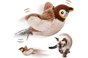 Axinyijia Oiseau Interactif pour Chat Oiseau Volant Jouet Chat Flappy Bird Chat Jouet Oiseau Qui Vole pour Chats