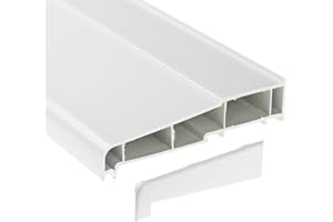 EUROCELL 150mm x 1m White UPVC Plastic External Window Sill (with End Caps)