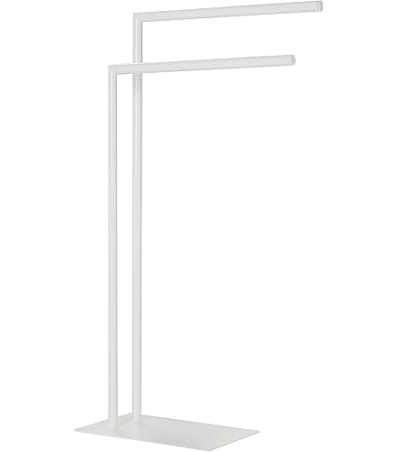 Porta Asciugamani A Piantana Acciaio Base Tortora Chiaro