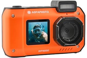AgfaPhoto Realishot WP9500 - vattentät digitalkamera, 7 m, 24 MP, 18X zoom, 4K video, 2,9"/1,4 tum dubbel skärm