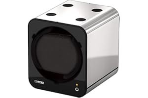 Boxy Fancy Brick Uhrenbeweger - Farbe PLATIN - mit Netzadapter – von BECO Technic – MODULARES SYSTEM - Power Sharing Technologie - Programmierbar – Qualitativ hochwertig