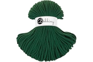 Bobbiny Premium 5mm Braided Macrame Cord (Pine Green) 100m
