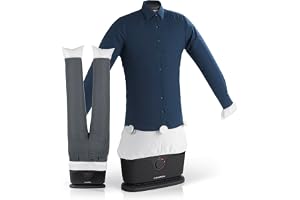 CLEANmaxx Automatisk skjorthängare PRO med byxfäste | Ersätter strykjärn, ångplattare, ångstrykmaskin med strykdocka för skjo