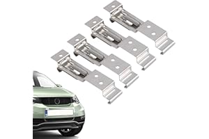 BYTLEOUTJ 4 Pcs Trailer Number Plate Holder, License Plate Bracket, Stainless Steel Number Plate Clips, Frame Number Plate Holders Stainless Spring Loaded Steel for Trailers Caravans
