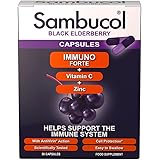 Sambucol Natural Black Elderberry Immuno Forte Capsules | Vitamin C | Zinc | Immune Support Supplement | 30 Capsules