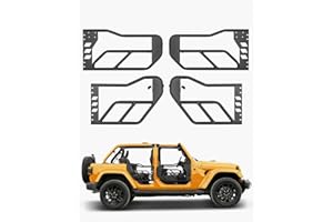 ‎VEVOR VEVOR Jeep Rohrtüren (4-türig) im Adventure-Stil mit robusten Scharnieren und OE-Verriegelung, Jeep-Türen mit Gummipolstern und gehärtetem Stahlrohr, für Jeep Wrangler JK 2007–2018