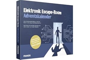 ‎FRANZIS FRANZIS 67154 - Elektronik Escape Room Adventskalender, 24 Tage elektronischer Rätselspaß, ohne Löten, inkl. 40-seitigem Begleitbuch