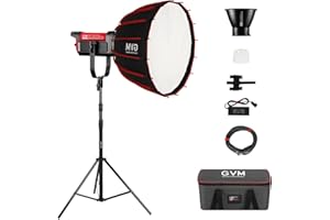 GVM GREAT VIDEO MAKER Lampa wideo LED GVM Pro Softbox, oświetlenie wideo LED 200W ze sterowaniem APP i DMX, dwukolorowe 2700K-6800K Bowens LED oświetlenie ciągłe do zestawu studyjnego wideo YouTube, 45400lux/1m