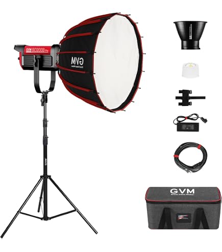 GVM 480 LED Videolamp – Met Statief – App-bediening – Tweekleurig 2300K-6800K – 13000 Lux – Voor Studio, Fotografie & Video