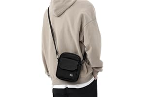 SZSYCN Black Small Shoulder Bag Crossbody Bag For Men Women Mini Messenger Bag Travel Purse with Adjustable Strap Hobos&Shoulder Bags Fanny Packs for Travel