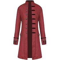 Produktbild von KGIHPC Herren Gothic Frack – Viktorianischer Steampunk-Mantel Aus Polyester/Baumwolle, Für Halloween & Cosplay