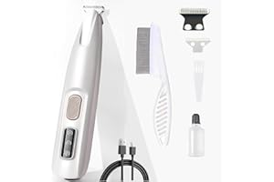 ‎REGAPOG Paw Trim Pro, Pfotentrimmer Für Hunde, Schermaschine Hund, Leise Wasserdicht Hundepfoten Trimmer Für Pfoten, Augen, Ohren, Gesicht, Körp (A)