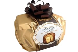 Gran Ducale Italia Classico Panetton (Classic Panettone) Wrapped In Gold Festive Gift Wrapping 1kg - Traditional Italian Panettone