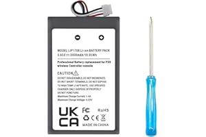 FLSTOR Akku für Playstation 5 Dualsense Controller, LIP1708 Lithium-Ionen Controller Ersatzakku, kompatibel mit PS5 Wireless Controller CFI-ZCT1 W B U, 3000mAh, 3.65V