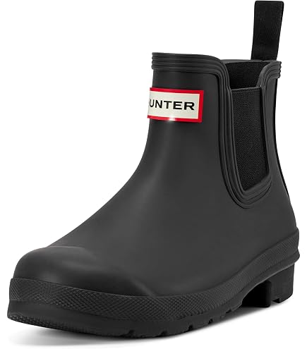 Hunter Unisex Argyll Short Knee Rain Boots - Rubber Black Wellington Boots, Size 7 W / 6 M US - View #4