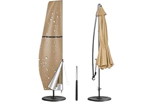 MI CASA Sonnenschirm Schutzhülle, Sonnenschirmhülle Schutzhülle für Sonnenschirm 2 bis 3 M, Ampelschirm Schutzhülle Ampelschirm Hülle Gartenschirm Abdeckung, Wasserdiht und UV-Anti (265x40x70/50cm)