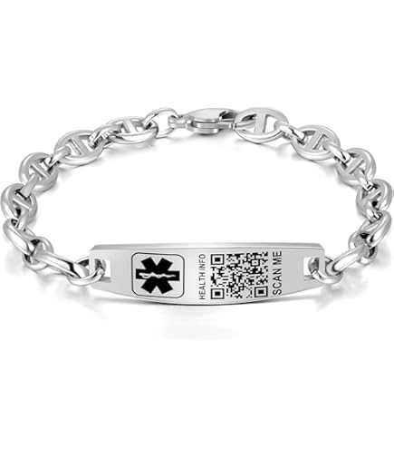 Medical ID Qr Code Bracelet - Medical QR Code ID Tag