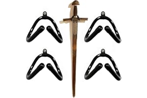 pmsanzay 4 Pack Mini Adjustable Sword Wall Mount Hook Display Hanger Rack - Strong & Flexible so they fit every different shape and size.for Sword,Dagger,Axe,broadsword,Keyblade, etc- No Sword