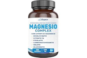 OSPOX Magnesio Completo Capsule 150 con 6 Fonti: Bisglicinato, Pidolato, Malato, Citrato e Gluconato - Contro Stanchezza e Affaticamento