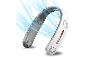 ASSTIKOO 4 Turbo Ventilatore da Collo Portatile, Silenzioso Ventilatore Collo a Batteria Ricaricabile, Mini Ventilatore USB 3 Velocità, Senza Lama Neck Fan per Casa Ufficio Campeggio Viaggio Pesca