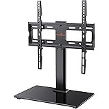 Perlegear TV Standfuss TV-Ständer Schwenkbarer für 32-55 Zoll OLED LCD Flach & Curved Fernseher oder Monitore bis zu 40kg. Ma