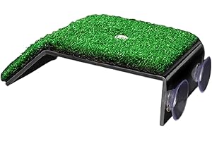 UxradG Tortuga plataforma rampa tortuga escalera tortuga Tortuga tanque plataforma artificial césped decoración para el sol baño descansando juego (tamaño: S)