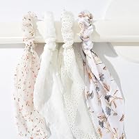 Outyua Haargummis Mit Schleife – 3 Stück, Chiffon, Elegant & Dehnbar, Für Damen & Mädchen