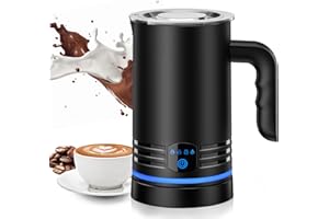 ONEWAY Milk Frother Electric with Touch Panel,430ml Automatic Milk Frothers and Milk Steamer,Hot/Cold Milk Warmer Won't Burn Milk, Fast/Auto Shut-Off Milk Foamer for Coffee,Latte,Cappuccino,Chocolate