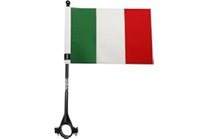 AZ FLAG Bandiera per Bici Italia 21x14 cm - Gagliardetto Bandierina Italiana 14 x 21 cm, Bandiere da Bicicletta