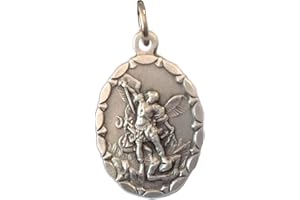 I G J Medalla Oval de San Miguel Arcángel - Patrón de la Policía - 100% Made in Italy