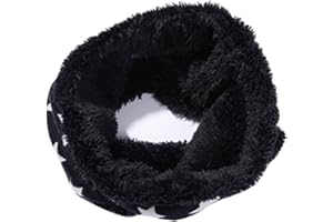 ZUMUII Butterme Forro Polar de Felpa Unisex de Invierno Forro Polar Pañuelo de Cuello Estrella Bufanda de Cuello Estampado