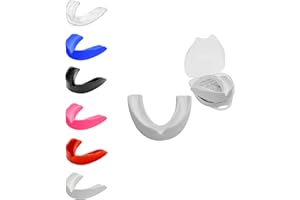 ACZET Mouth Guard Gum Shield Mouthguards for Adult Senior Junior Kids Youth Great School Combat Sports Soccer Hockey MMA Boxing Martial Arts Basketball (Adult(+12), White)