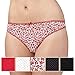 Debenhams Womens Pack Of Five Red Spot And Floral Printed Thongs 10