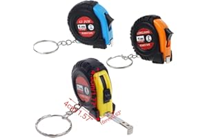 BOBEINI Einziehbares Lineal Maßband Schlüsselanhänger Mini Taschenformat Metrisch 1m