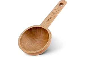 HOUDIAN Cucchiaino da caffè in legno di noce, misurino per caffè in grani, grani macinati o tè, accessori per la cucina domestica, paletta per caffè macinato (Faggio)