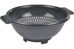 Homéa Essentiel, Passoire Plastique D25 x H10 cm Anthracite