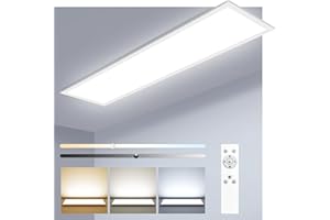 ‎ZEMTY zemty LED Panel Deckenleuchte 80x25 cm, 35W 4000LM Deckenlampe Flach mit Fernbedienung Dimmbar, 3000-6000K Tageslichtlampe Decke Lang für Küche Schlafzimmer Wohnzimmer
